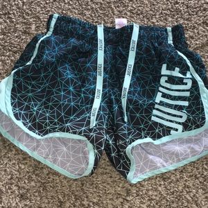 Black and blue justice shorts size 8